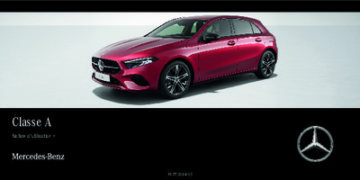 Couverture Notice Mercedes-Benz Classe A