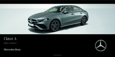Couverture Notice Mercedes-Benz Classe A Berline