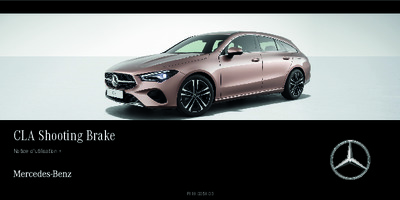Couverture Notice Mercedes-Benz Classe CLA Shooting Brake
