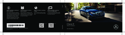 Couverture Notice Mercedes-Benz Classe E