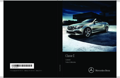 Couverture Notice Mercedes-Benz Classe E Cabriolet