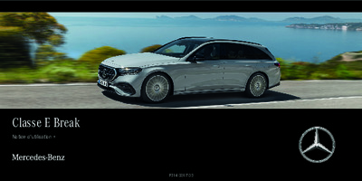 Couverture Notice Mercedes-Benz Classe E Break