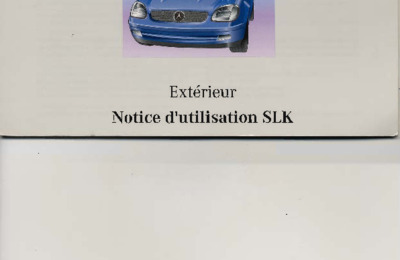 Couverture Notice Mercedes-Benz Classe SLK