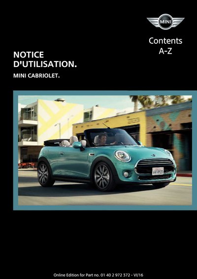 Couverture Notice Mini Cabrio