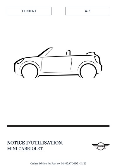 Couverture Notice Mini Cabrio