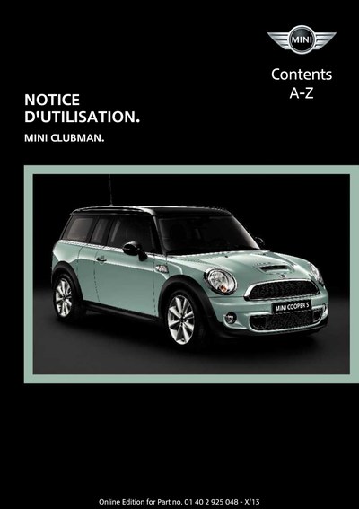Couverture Notice Mini Clubman