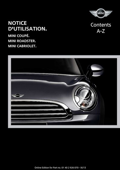 Couverture Notice Mini Coupé
