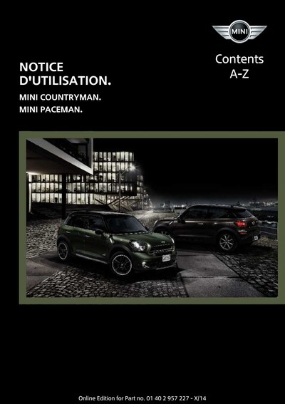 Couverture Notice Mini Paceman