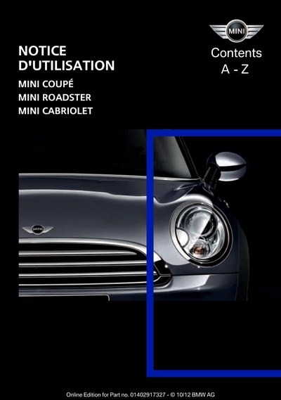 Couverture Notice Mini Roadster