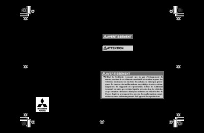 Couverture Notice Mitsubishi Space Star