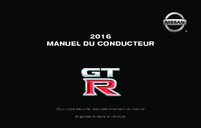 Couverture Notice Nissan GT-R