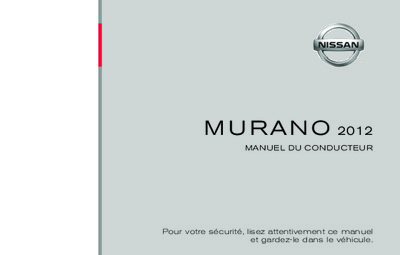 Couverture Notice Nissan Murano