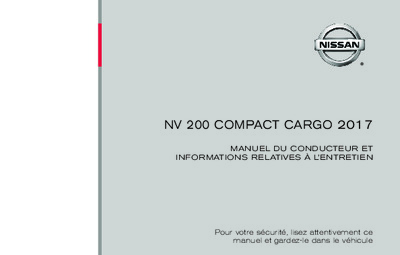 Couverture Notice Nissan NV200