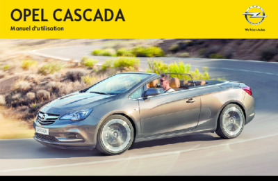 Couverture Notice Opel Cascada