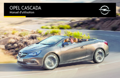 Couverture Notice Opel Cascada