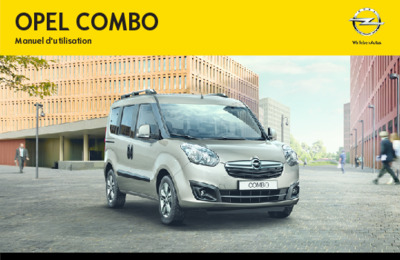 Couverture Notice Opel Combo
