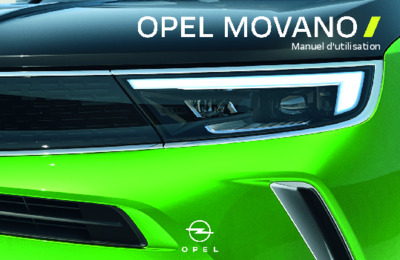 Couverture Notice Opel Movano