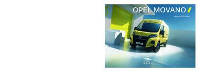 Couverture Notice Opel Movano