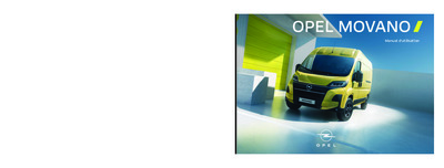Couverture Notice Opel Movano