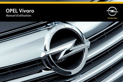 Couverture Notice Opel Vivaro