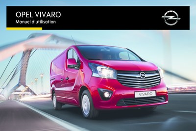 Couverture Notice Opel Vivaro