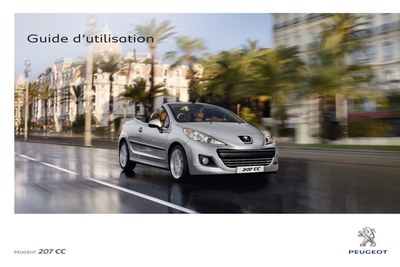 Couverture Notice Peugeot 207 CC