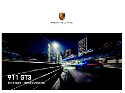Couverture Notice Porsche 911 GT3