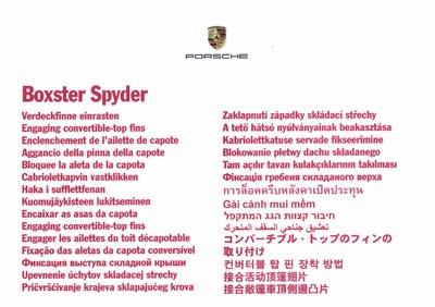 Couverture Notice Porsche Boxster