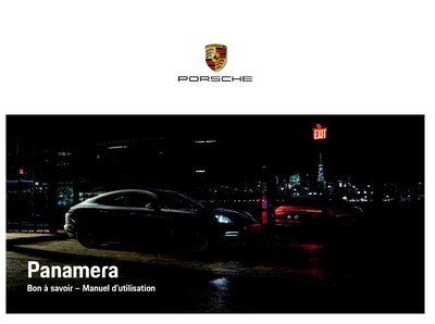 Couverture Notice Porsche Panamera