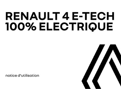 Couverture Notice Renault 4 E-Tech