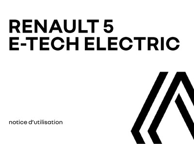 Couverture Notice Renault 5 E-Tech