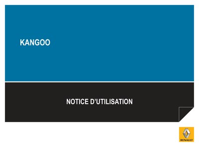 Couverture Notice Renault Kangoo