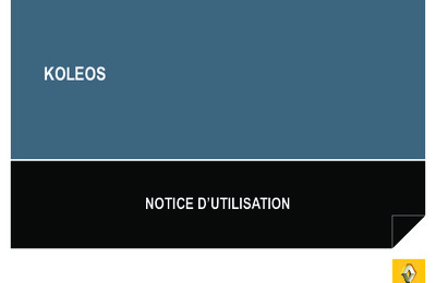 Couverture Notice Renault Koleos