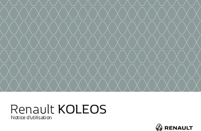 Couverture Notice Renault Koleos