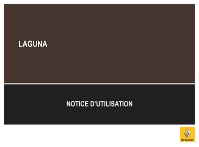 Couverture Notice Renault Laguna