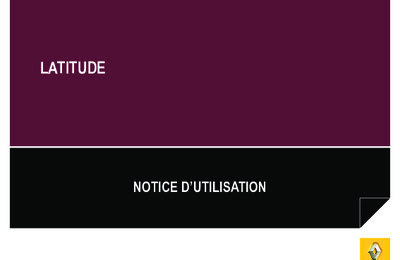 Couverture Notice Renault Latitude