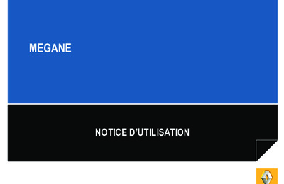 Couverture Notice Renault Megane