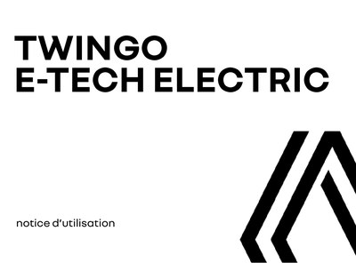 Couverture Notice Renault Twingo E-Tech