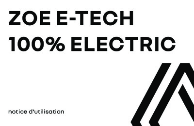 Couverture Notice Renault Zoe