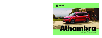 Couverture Notice Seat Alhambra