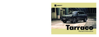 Couverture Notice Seat Tarraco