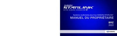 Couverture Notice Subaru BRZ