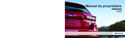 Couverture Notice Subaru Impreza