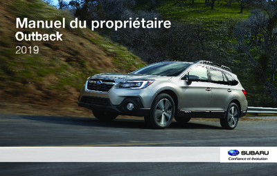 Couverture Notice Subaru Outback