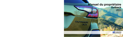 Couverture Notice Subaru Outback