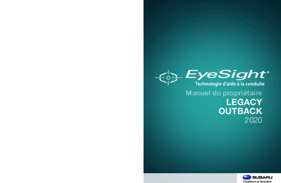 Couverture Notice Subaru Outback