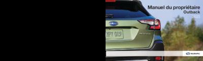 Couverture Notice Subaru Outback