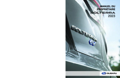 Couverture Notice Subaru Solterra