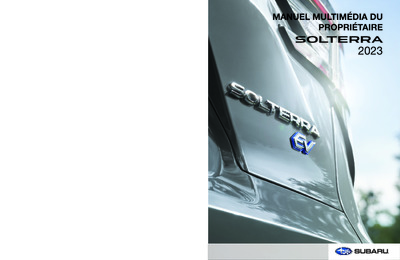 Couverture Notice Subaru Solterra