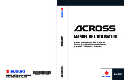 Couverture Notice Suzuki Across